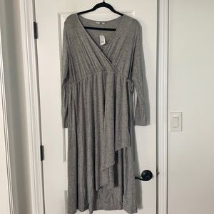 Grey maternity dress
